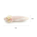 Sweet 3D Flower Pearl Duckbill Hair Clip MK2PM6W6HCP03