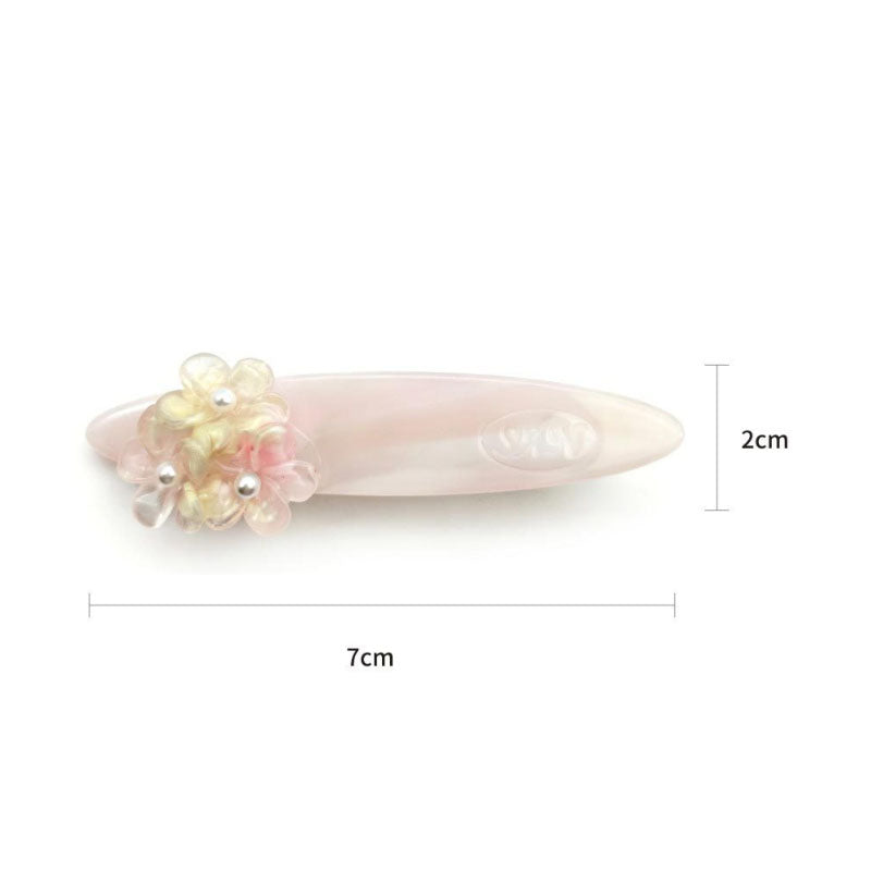 Sweet 3D Flower Pearl Duckbill Hair Clip MK2PM6W6HCP03