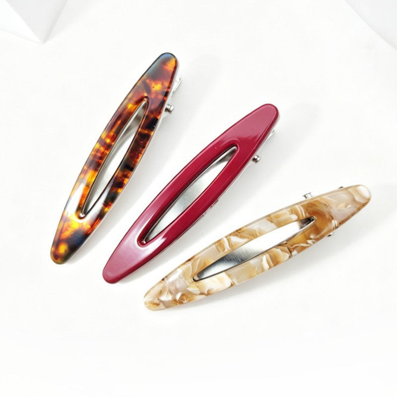 Retro Oval Hollow Snap Hair Clip 8AS6HCP375L