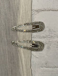 Stylish Oval Rhinestones Snap Hair Clip 8AS6HCP379L