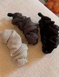 Elegant Polka Dots Ruffled Banana Hair Clip 8AS6HCP385L