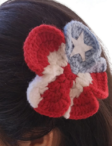 Sweet Handmade Crochet Flower Hair Clip 8AS6HCP394L