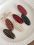 Simple Polka Dots Oval Non Crease Hair Clip 8AS6HCP506L