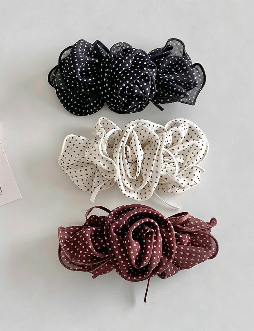 Elegant Polka Dots Rose Flower - DippedShop Wholesale - #3219