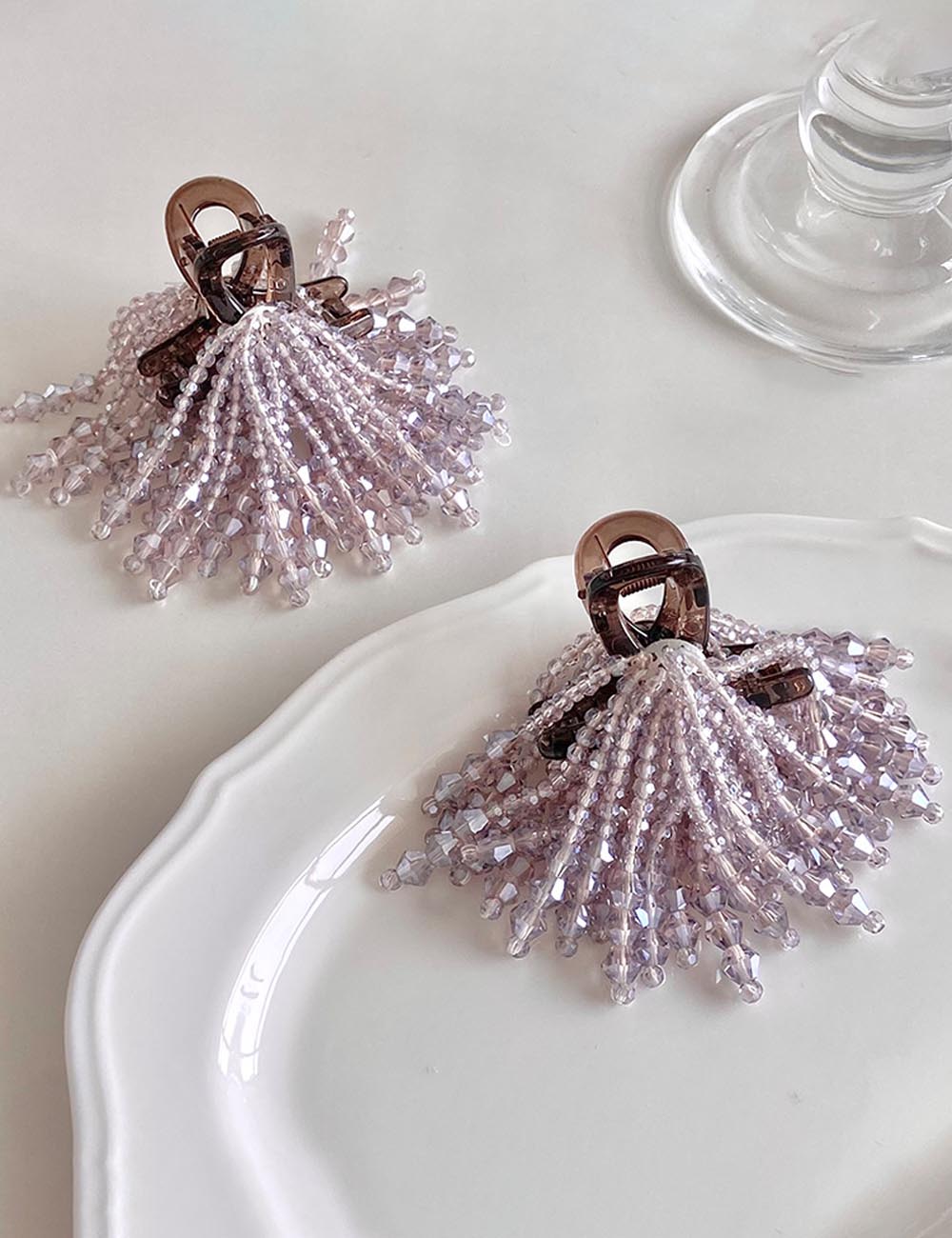 Fashion Purple Crystal Beaded - DippedShop Wholesale - #3395