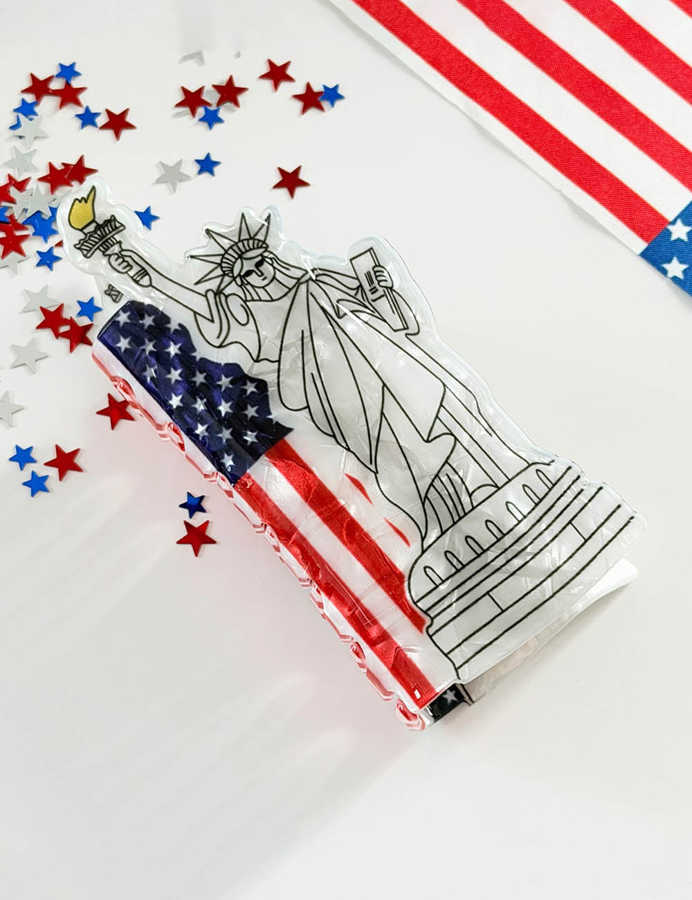 Stylish USA Statue of Liberty Hair Clip 8AS6HCP60T