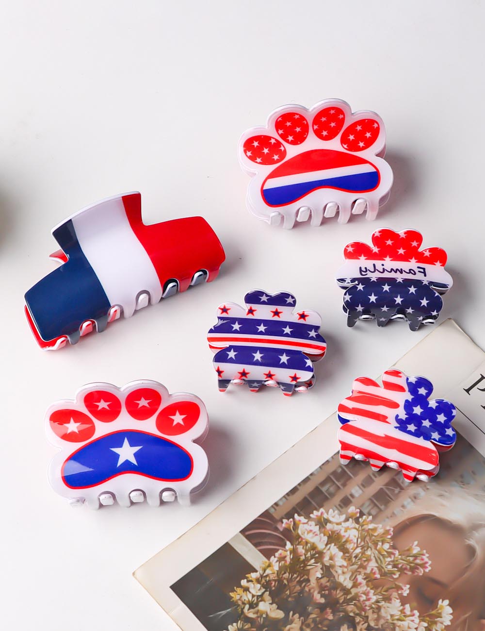 USA Flag Footprint Shape Nonsl - DippedShop Wholesale - #5027
