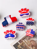 USA Flag Footprint Shape Nonslip Hair Clips 8AS6HCP66T