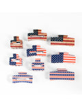 Square Shape Hollow American Flag Hair Clips 8AS6HCP69L