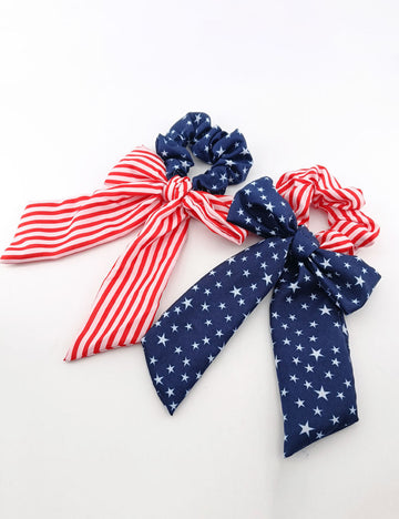 Stylish Star Print High Stretchy Bowknot Hair Tie 8BK6HSR15T