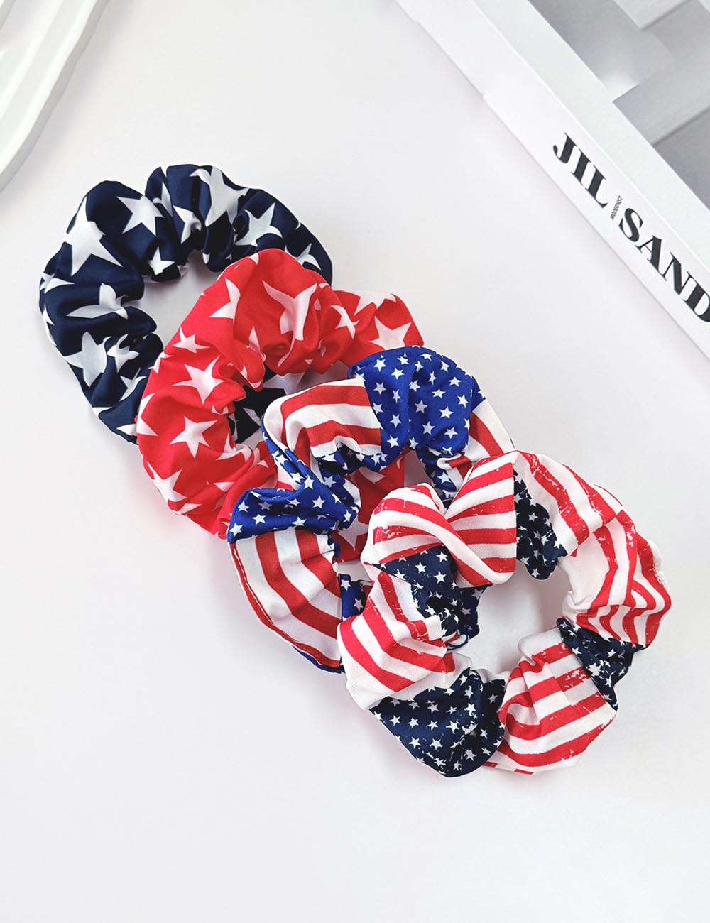 Stylish American Flag Handmade Hair Tie 8BK6HSR17T
