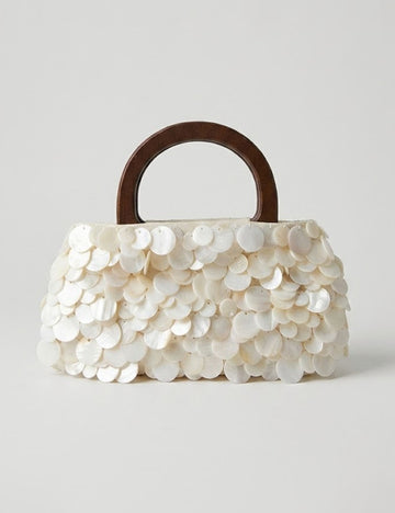 Handmade Natural Shell Handbag Tote Bag 8BW6BBG410