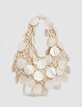 Trendy Hollow Woven Round Shell Beach Handbag 8BW6BBG439