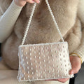 Luxury Handmade Shell Pearl Chain Square Evening Bag 8BW6BBG415