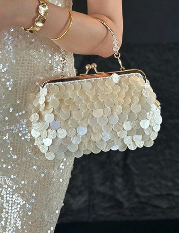 French Style Shell Square Handbag Evening Bag 8BW6BBG416