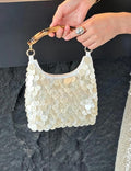 Trendy Shell Bamboo Handle Evening Handbag Bag 8BW6BBG417