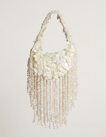 Minimalist Shell Beaded Tassel Evening Handbag 8BW6BBG418