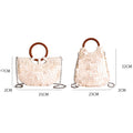 Handmade Shell Top Handle Evening Tote Bag 8BW6BBG421