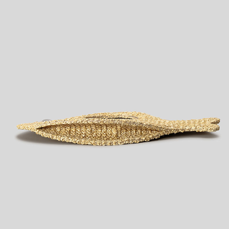 Funny Fish Shape Straw Hand-Woven Handbag 8BW6BBG425T