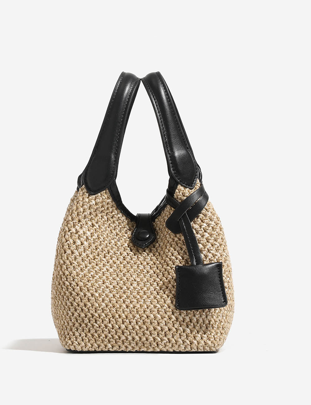 Trendy Beach Straw Woven Crossbody Bucket Bag 8BW6BBG428T