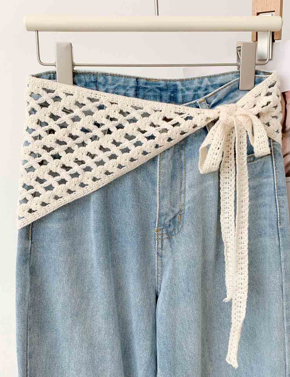 Lace Triangle Hip Scarf - DippedShop Wholesale - #7779