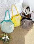 Dopamine Color Black Hollow Beach Handbag 8CW6BBG460L
