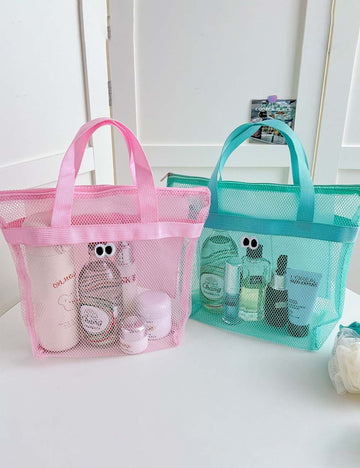 Cute Eye Embroideried Hollow Tote Bag 8CW6BBG471L