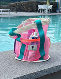 Color Block Hollow Large Capacity Handbag 8CW6BBG472L