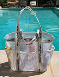 Stylish PVC Mesh Letters Strap Tote Bag 8CW6BBG475L