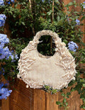 Stylish Crescent Straw Woven Coral Handbag 8CW6BBG508T