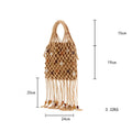 Vintage Hollow Hand Made Beaded Tassel Handbag 8CW6BBG515T
