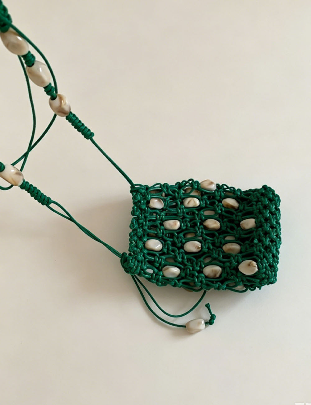 Mini Hollow Hand Made Bead Chain Crossbody Bag 8CW6BBG518L