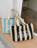 Stylish Hand Made Letters Embroidery Tote Bag 8CW6BBG521L