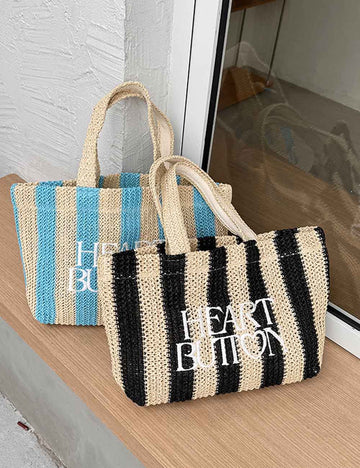 Stylish Hand Made Letters Embroidery Tote Bag 8CW6BBG521L
