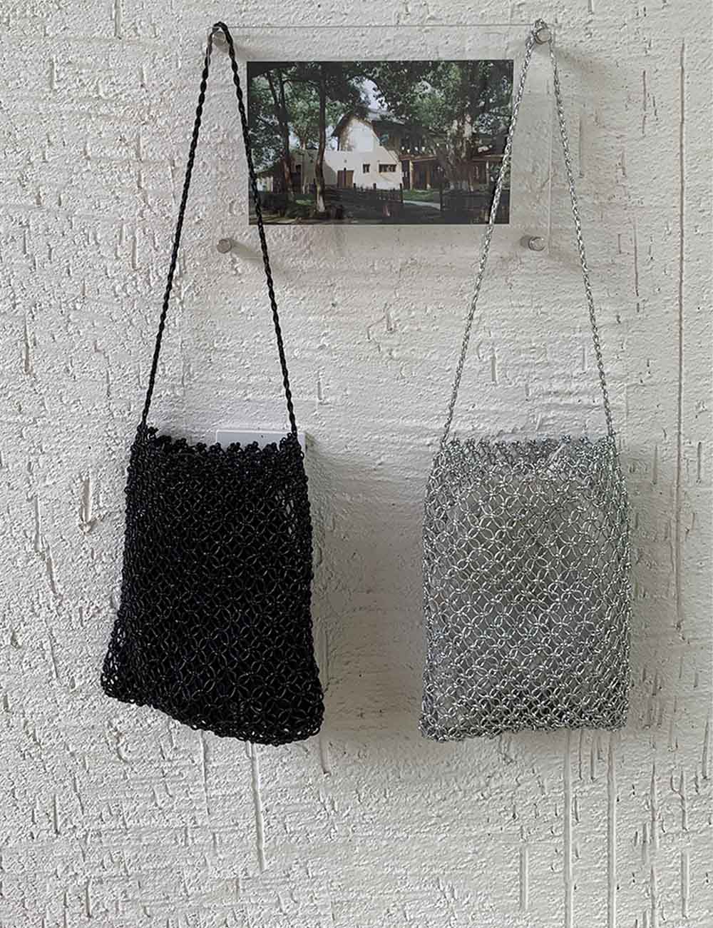 Mini Hand Woven Hollow Square Crossbody Bag 8CW6BBG528L
