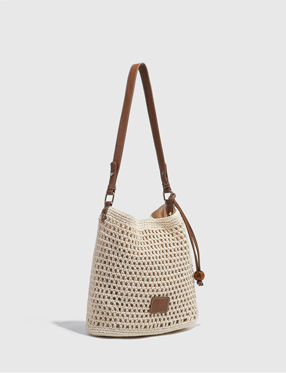 Stylish Solid Color Hand-woven Hollow Underarm Bag MK2BK6W10BBG05