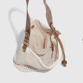 Stylish Solid Color Hand-woven Hollow Underarm Bag MK2BK6W10BBG05
