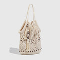 Boho-Style Solid Color Hollow Beaded Tassel Handbag MK2BK6W10BBG06