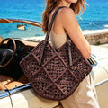Retro Solid Color Hollow Out Shoulder Bag MK2BK6W10BBG07