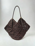 Retro Solid Color Hollow Out Shoulder Bag MK2BK6W10BBG07
