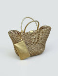 Stylish Gold Hollow Out Large Capacity Tote Bag MK2BK6W10BBG08