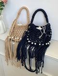 Boho-Style Hollow Out Tassel Handbag MK2BK6W10BBG09