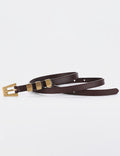 Minimalist Unique Buckle SKinny Leather Belt MK2MBAS6W6JBT153
