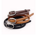 Vintage Oval Buckle Jeans Belt Leather Belt 6W6JBT155
