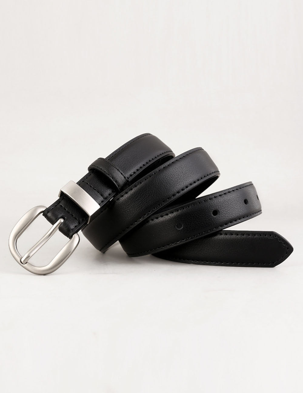 Silver Buckle Leather Belt - DippedShop Wholesale - #4979