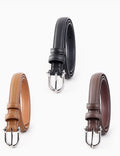 Simple Solid Color Pin Buckle Leather Belt 6W6JBT158