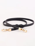 Elegant Pearl Gold Buckle Skinny Dress Leather Belt 6W6JBT160