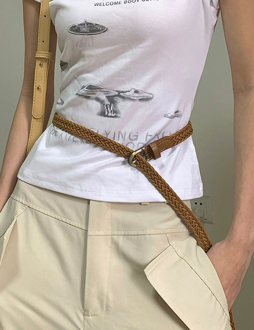 Skinny Braided Leather Belt - DippedShop Wholesale - #6099