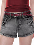 Retro Solid Color Jeans Belt Versatile Leather Belt 6W6JBT163