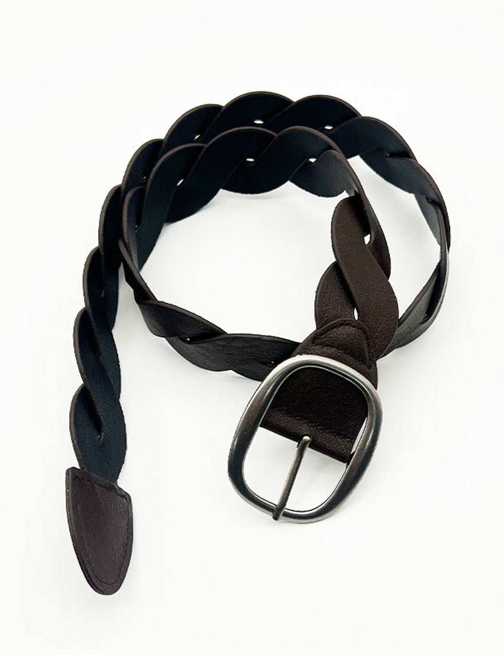 Twisted Wide Leather Belt - DippedShop Wholesale - #9843